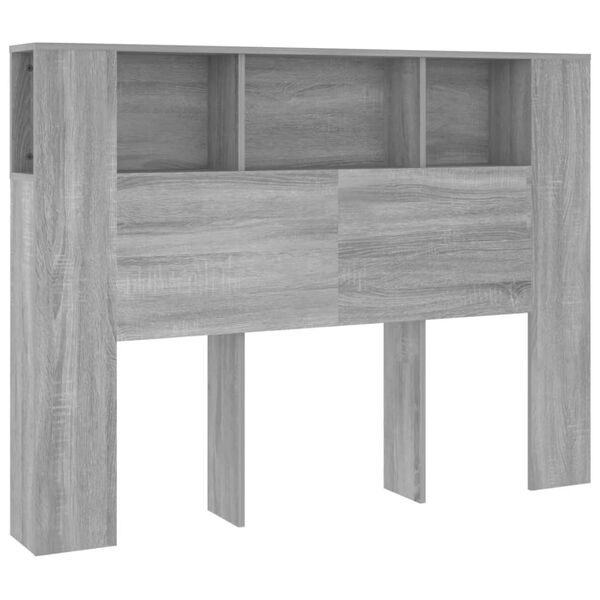 vidaXL Mueble cabecero color gris Sonoma 140x18,5x104,5 cm