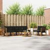 vidaXL Conjunto de sof&aacute;s de exterior con coj&iacute;n 7 pcs Natural y negro