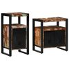 vidaXL Juego de muebles de ba&ntilde;o 2 uds. Marr&oacute;n Madera reciclada maciza