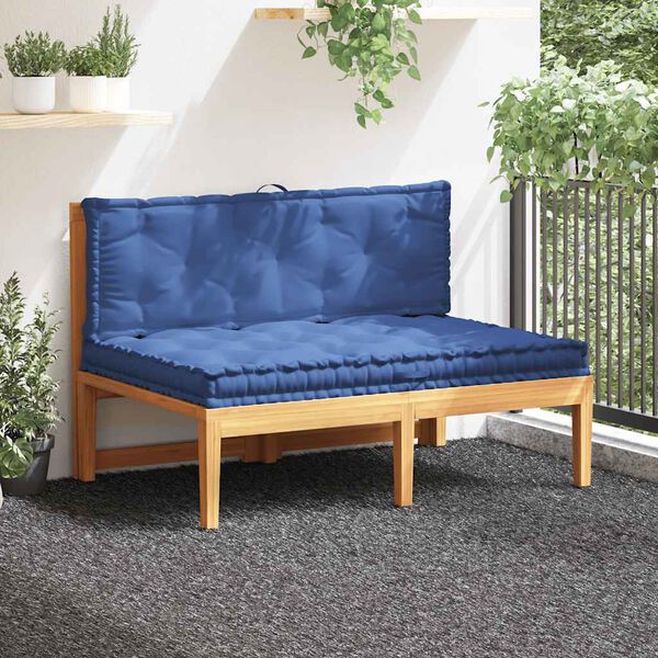 vidaXL Cojines para muebles de pal&eacute;s 2 unidades algod&oacute;n azul claro