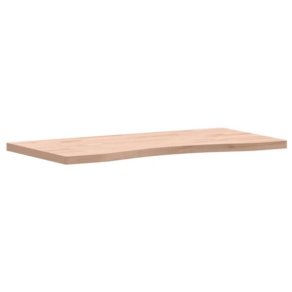 vidaXL Tablero de escritorio madera maciza de haya 80x(36-40)x2,5 cm