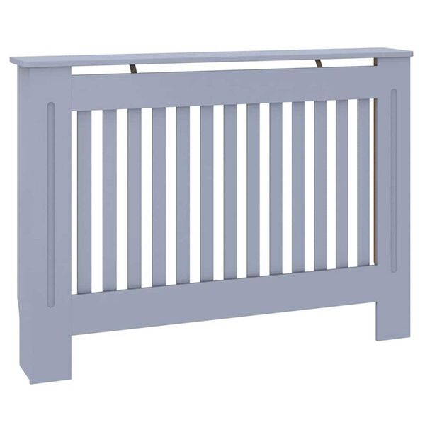 vidaXL Cubierta de Radiador 2 pcs Gris 112 x 19 x 81,5cm