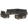 vidaXL Conjunto de sof&aacute;s de jard&iacute;n 11 uds. Gris y Gris Oscuro