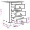 vidaXL Mesita de Noche con caj&oacute;n 53 x 39 x 66 cm Madera de pino macizo