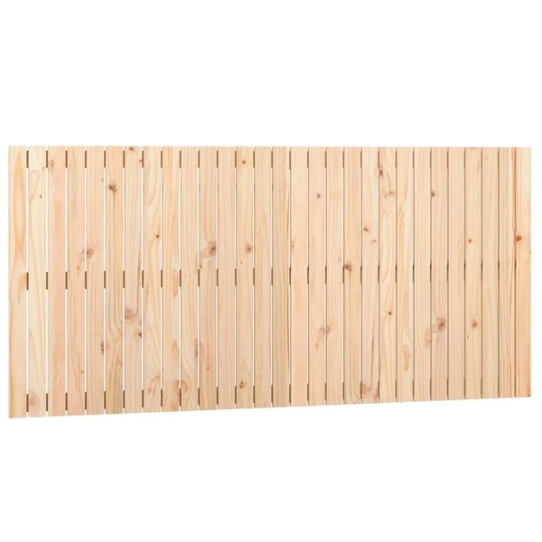 vidaXL Cabecero de cama de pared madera maciza de pino 185x3x90 cm