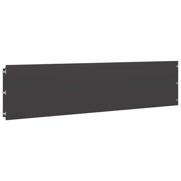 vidaXL Bordes para c&eacute;sped 10 uds acero laminado fr&iacute;o negro 25x103 cm