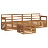 vidaXL Conjunto de sof&aacute;s de exterior 5 uds. Natural