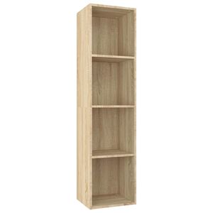 vidaXL Estanter&iacute;a libros/mueble TV contrachapada roble 36x30x143 cm