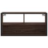 vidaXL Mueble TV madera ingenier&iacute;a y metal marr&oacute;n roble 80x31x39,5 cm