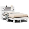vidaXL Estructura de cama sin colch&oacute;n madera de pino blanco 135x190 cm