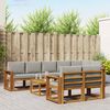 vidaXL Conjunto de sof&aacute;s de exterior 9 pcs Gris Natural y Claro