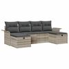 vidaXL Conjunto de sof&aacute; de jard&iacute;n 6 uds. Polirat&aacute;n