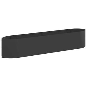 vidaXL Cama de Jard&iacute;n Elevada Negro 220 x 40 x 40 cm Acero
