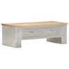 vidaXL Mesa de centro de aviador madera maciza de mango 100x50x36 cm