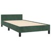 vidaXL Estructura de cama sin colch&oacute;n terciopelo verde oscuro 80x200cm