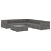 vidaXL Set de muebles de jardín 6 pzas y cojines ratán sintético gris