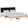 vidaXL Estructura de cama Marr&oacute;n 135 x 190 cm Madera de pino macizo