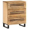 vidaXL Aparador 3 pzas madera maciza de mango rugosa 60x34x75 cm