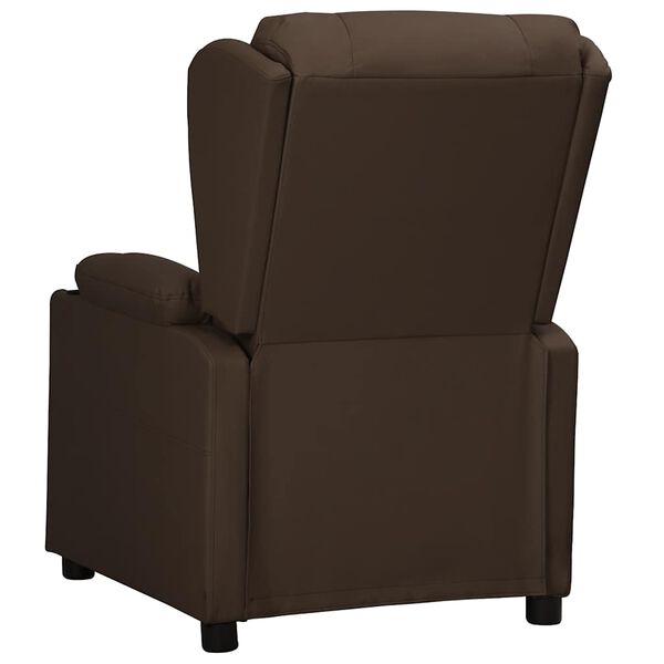 vidaXL Sill&oacute;n elevable cuero sint&eacute;tico marr&oacute;n