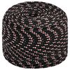 vidaXL Cuerda multiusos 6 mm 25 m Negro y rojo PP 240 kg Carga m&aacute;x.