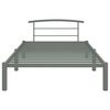 vidaXL Estructura de cama sin colchón metal gris 100x200 cm
