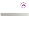 vidaXL Bordes para c&eacute;sped 50 uds 10x103 cm acero inoxidable