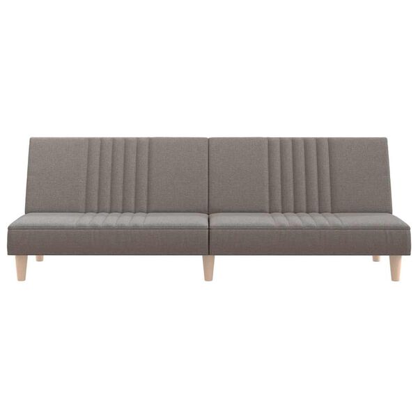 vidaXL Sof&aacute; cama de tela gris taupe