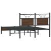 vidaXL Estructura de cama sin colch&oacute;n madera marr&oacute;n roble 120x190 cm