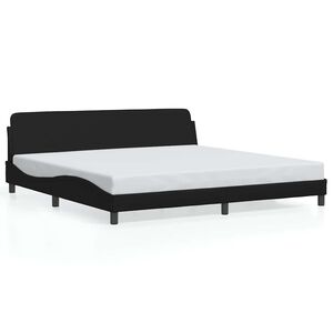 vidaXL Estructura de cama Dover cuero sint&eacute;tico negro 200x200 cm