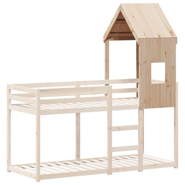 vidaXL Techo de cama infantil madera maciza pino 60x89x134,5 cm