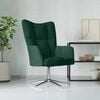vidaXL Sill&oacute;n de relax de terciopelo verde oscuro