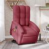 vidaXL Sill&oacute;n de masaje elevable el&eacute;ctrico tela rojo tinto