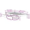 vidaXL Estructura cama con cajones madera maciza pino blanca 90x190 cm