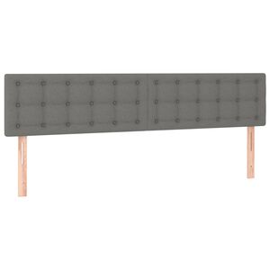 vidaXL Cabeceros tela gris oscuro 200x5x78/88 cm