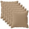vidaXL Funda de almohada 6 uds. HOUTEN Gris topo 80 x 80 cm Poli&eacute;ster