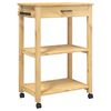 vidaXL Carrito de cocina MONZA miel cera madera maciza de pino 60x40x88,5 cm