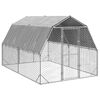 vidaXL Gallinero con techo 2,5x4x2,25 m acero galvanizado