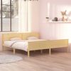 vidaXL Estructura de cama sin colch&oacute;n madera maciza de pino 200x200 cm