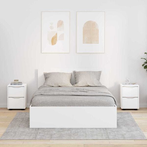 vidaXL Mesas de noche 2 pcs 30,5 x 30 x 43 cm Madera contrachapada