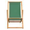 vidaXL Silla de playa plegable madera maciza de teca verde