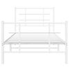 vidaXL Estructura cama sin colchón con estribo metal blanco 90x190 cm