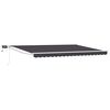 vidaXL Toldo manual retr&aacute;ctil con LEDs Antracita y Blanco 4,5 x 3 m