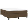 vidaXL Estructura de cama con somier tela marrón oscuro 140x190 cm