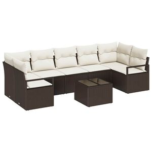 vidaXL Conjunto de sof&aacute; de jard&iacute;n 8 uds. 7-N&uacute;mero de plazas