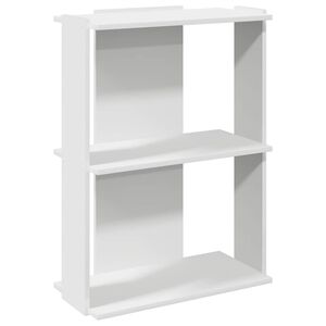 vidaXL Librer&iacute;a 3 niveles madera ingenier&iacute;a blanco 60x30x80 cm