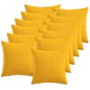 vidaXL Funda de almohada 12 uds. HEERLEN Amarillo Claro 50 x 50 cm