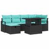 vidaXL Conjunto de sof&aacute; de jard&iacute;n 7 uds. rat&aacute;n sint&eacute;tico