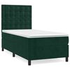 vidaXL Cama box spring con colch&oacute;n terciopelo verde oscuro 90x200 cm
