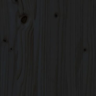 vidaXL Mesa de centro madera maciza de pino negro 80x55x40,5 cm
