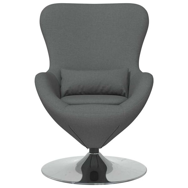 vidaXL Sill&oacute;n huevo Gris oscuro 63 x 73 x 90 cm tela